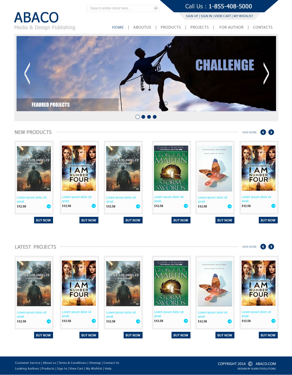 Diseño Web por Sukrutisolutions para Abaco Media & Publishing | Diseño #4868905