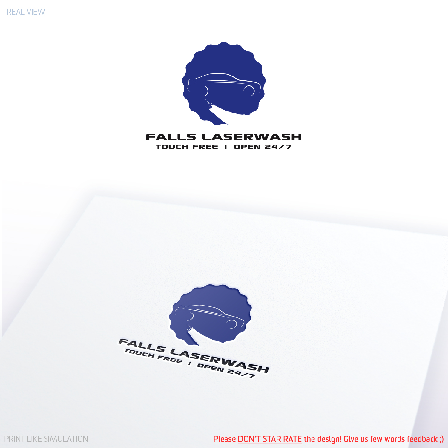 Logo Design by Anthony for Falls Laserwash | Design #19323037