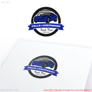 Logo Design by Anthony for Falls Laserwash | Design: #19323042