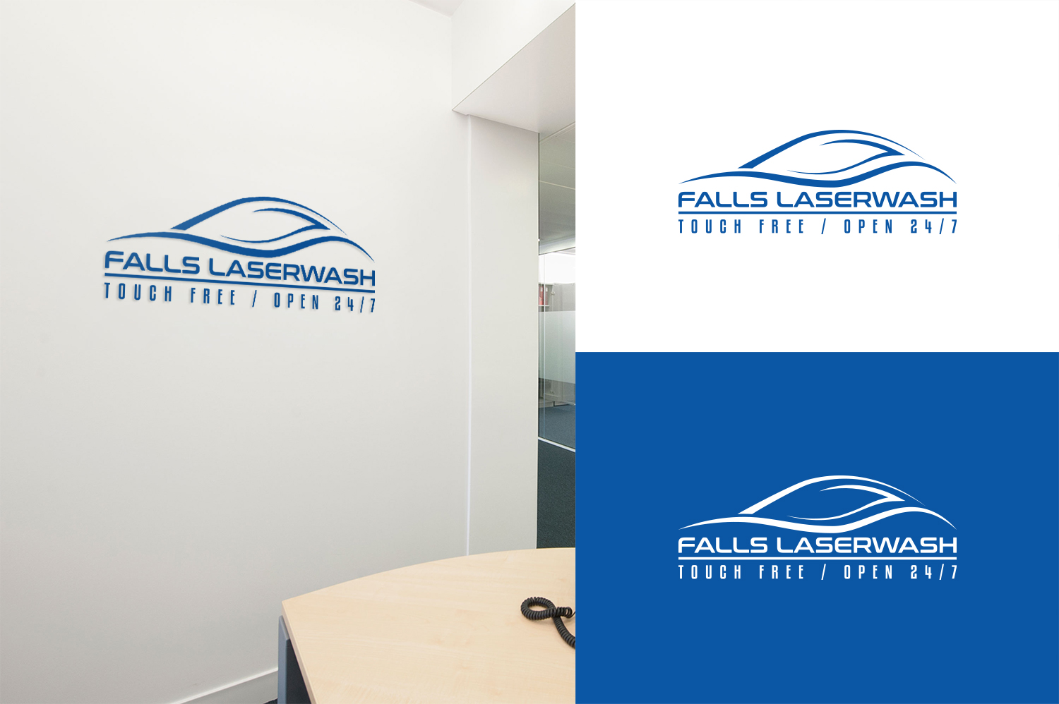 Logo Design by Grafactory for Falls Laserwash | Design #19325734