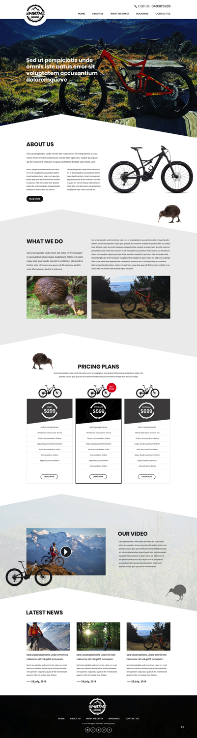 Web Design by pb for Electric Mountain Bike Tours NZ | Design #19311371