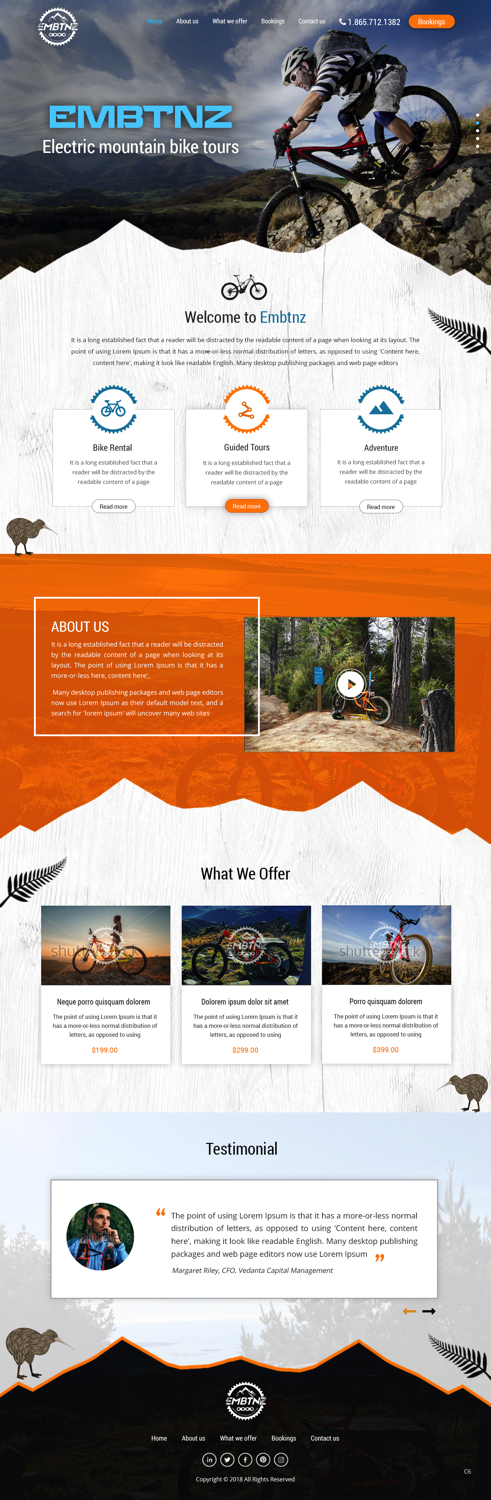 Web Design by pb for Electric Mountain Bike Tours NZ | Design #19311372