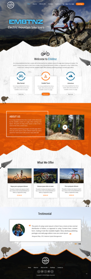 Web Design by pb for Electric Mountain Bike Tours NZ | Design: #19311372