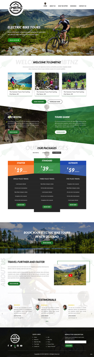 Web Design by pb for Electric Mountain Bike Tours NZ | Design #19311373