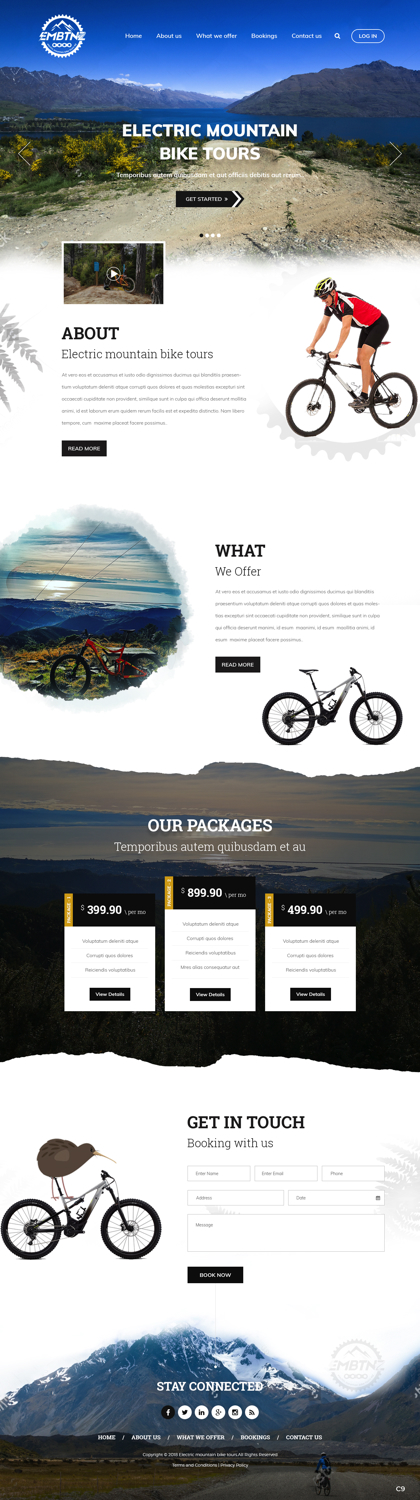 Web Design by pb for Electric Mountain Bike Tours NZ | Design #19311375