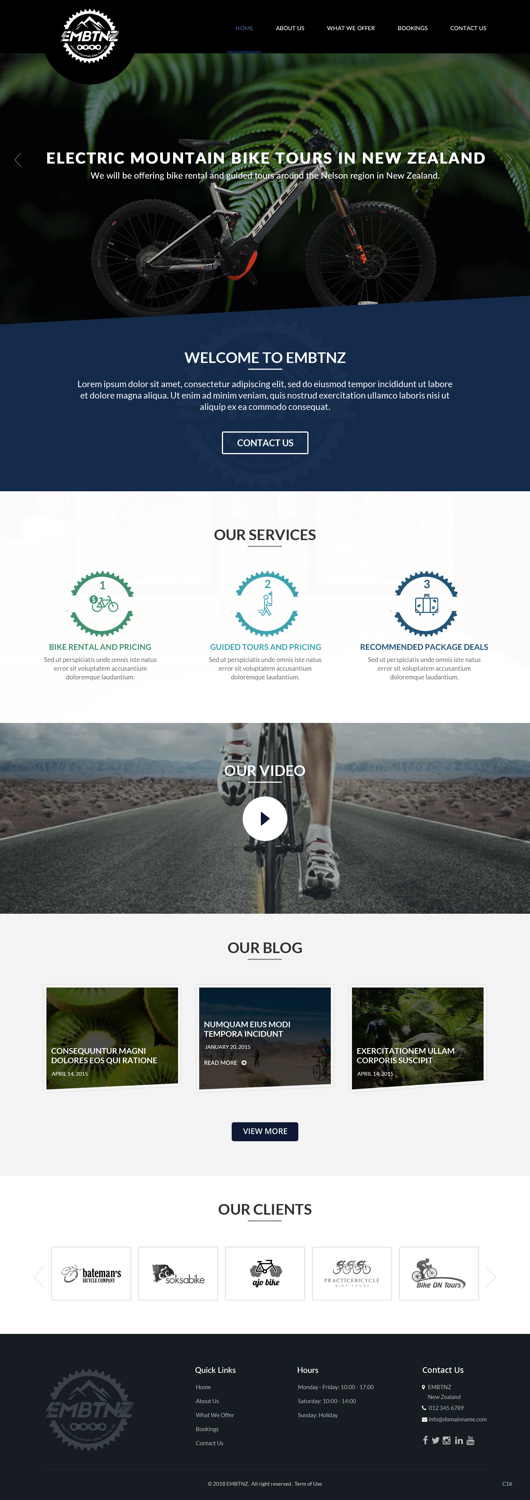 Web Design by pb for Electric Mountain Bike Tours NZ | Design #19311379