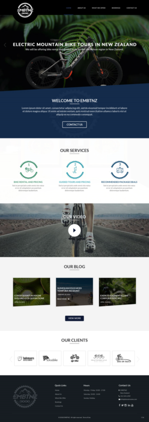Web Design by pb for Electric Mountain Bike Tours NZ | Design: #19311379