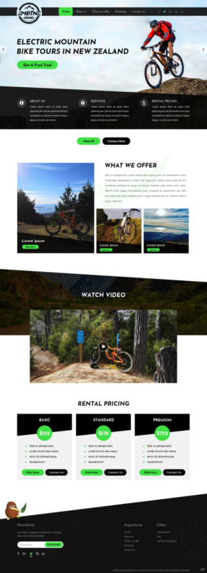 Web Design by pb for Electric Mountain Bike Tours NZ | Design: #19311380
