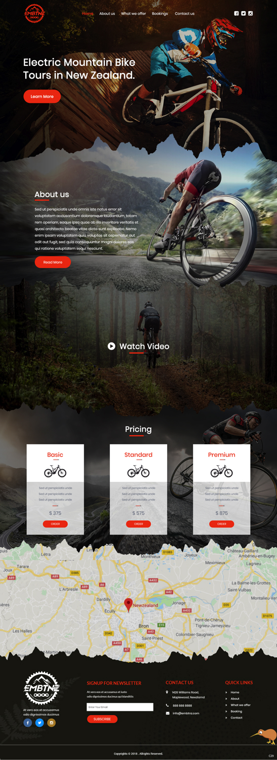 Web-Design von pb für Electric Mountain Bike Tours NZ | Design #19311382