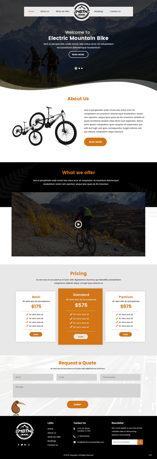 Web Design by pb for Electric Mountain Bike Tours NZ | Design #19311383