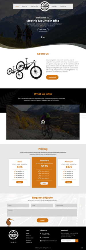 Web Design by pb for Electric Mountain Bike Tours NZ | Design: #19311383