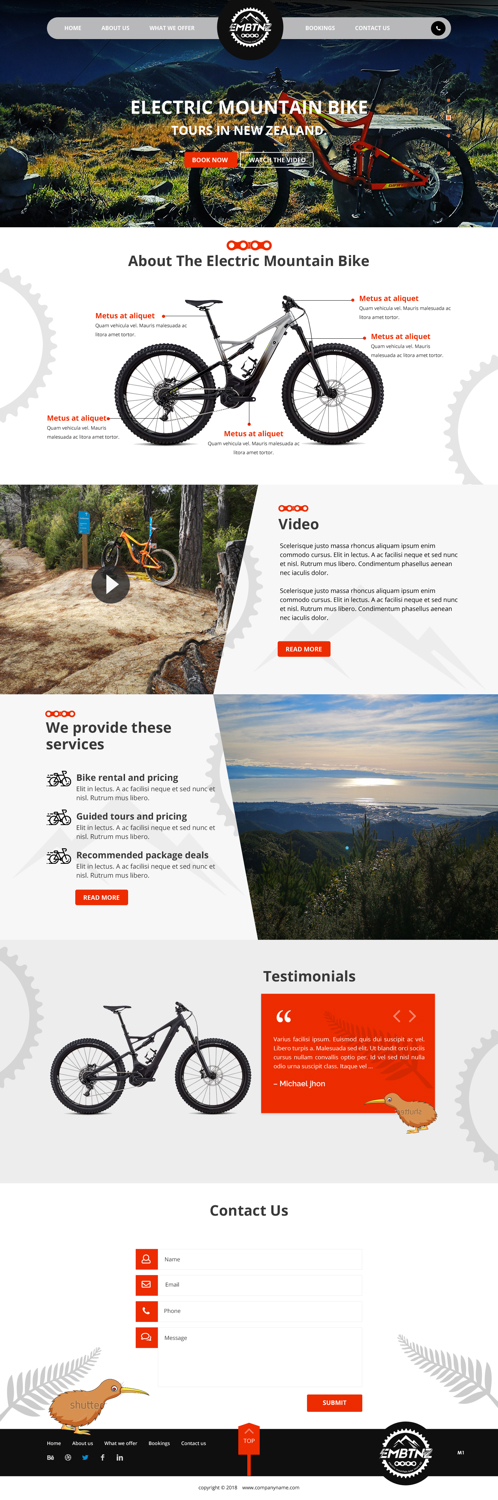 Web-Design von pb für Electric Mountain Bike Tours NZ | Design #19311384