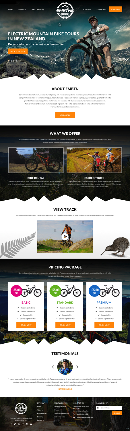 Web-Design von pb für Electric Mountain Bike Tours NZ | Design #19311385