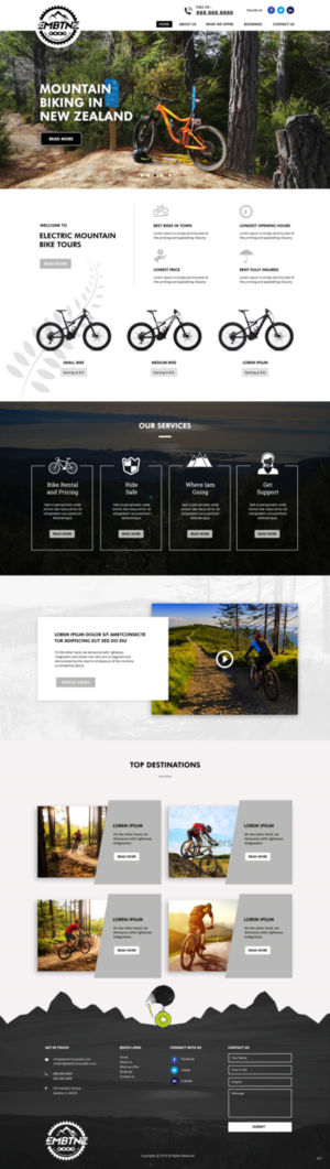 Web Design by pb for Electric Mountain Bike Tours NZ | Design: #19311386