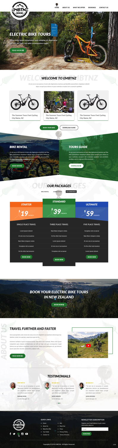 Web-Design von pb für Electric Mountain Bike Tours NZ | Design #19321803