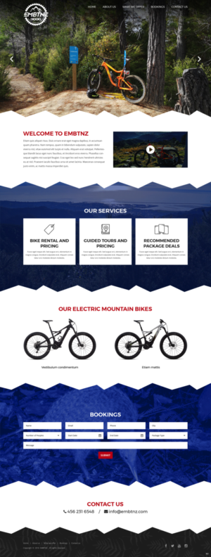 Web Design by pb for Electric Mountain Bike Tours NZ | Design: #19321804