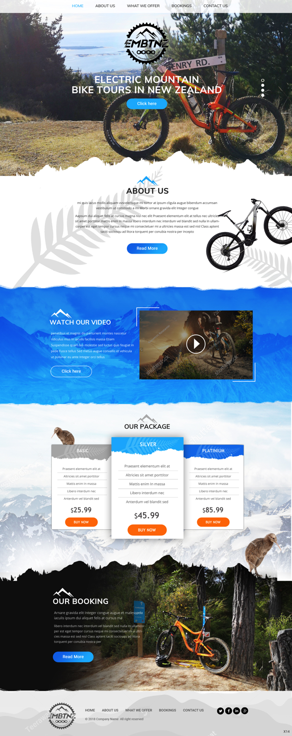 Web-Design von pb für Electric Mountain Bike Tours NZ | Design #19321805