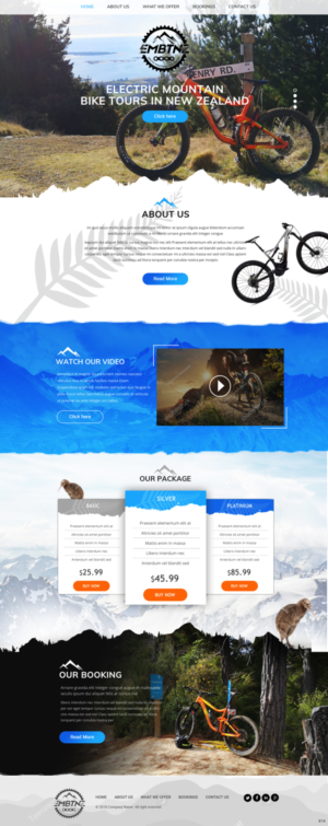 Web Design by pb for Electric Mountain Bike Tours NZ | Design: #19321805