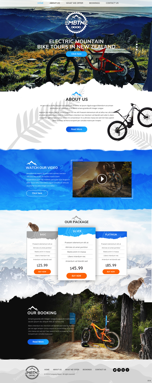 Web Design by pb for Electric Mountain Bike Tours NZ | Design #19321806