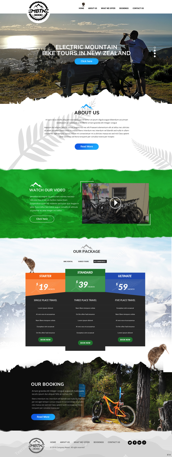 Web-Design von pb für Electric Mountain Bike Tours NZ | Design #19342406