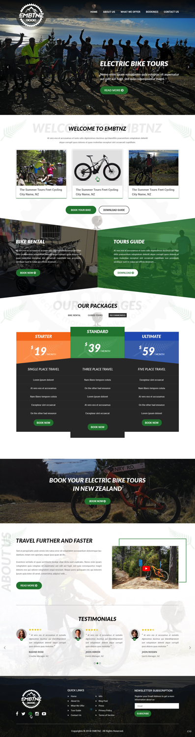 Web Design by pb for Electric Mountain Bike Tours NZ | Design: #19360969