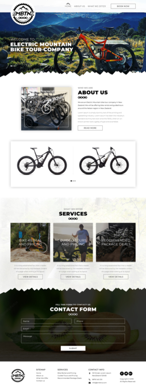 Web Design by Sujit Banerjee for Electric Mountain Bike Tours NZ | Design: #19341638