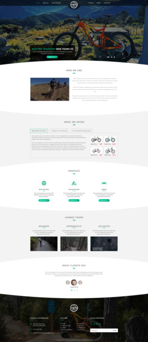 Web Design by sakshiinfoway for Electric Mountain Bike Tours NZ | Design #19330142