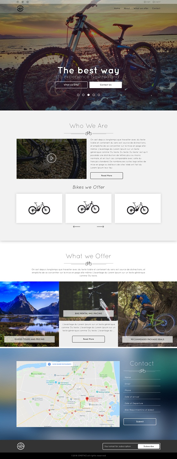 Web Design by Pram Shaw for Electric Mountain Bike Tours NZ | Design #19309683