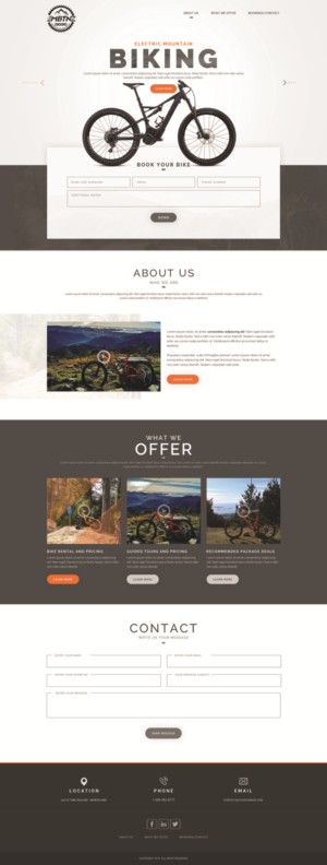 Web Design by Dream Logo Design for Electric Mountain Bike Tours NZ | Design: #19311672