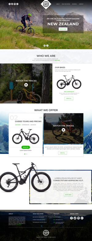 Web Design by sai.designer87 for Electric Mountain Bike Tours NZ | Design #19316962