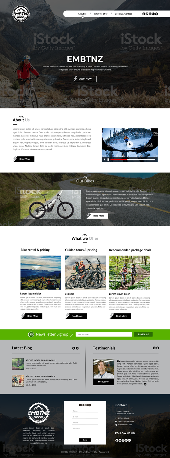 Web Design by chandrayaan.creative for Electric Mountain Bike Tours NZ | Design #19308905