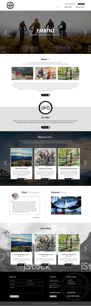 Web Design by chandrayaan.creative for Electric Mountain Bike Tours NZ | Design: #19317954