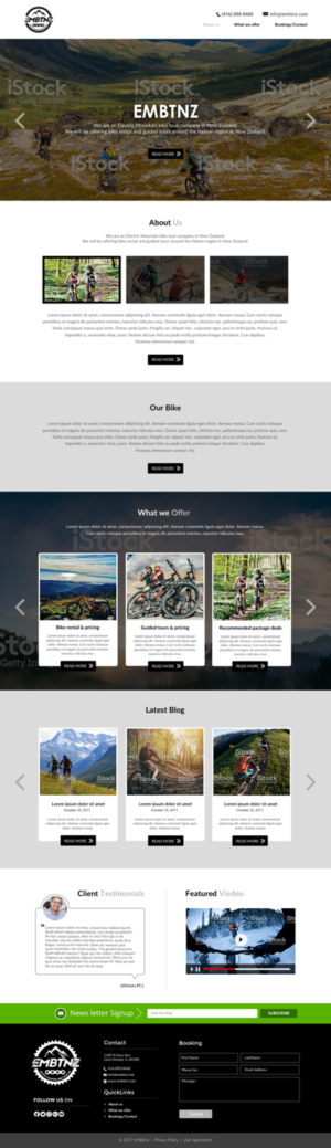 Web Design by chandrayaan.creative for Electric Mountain Bike Tours NZ | Design #19317955