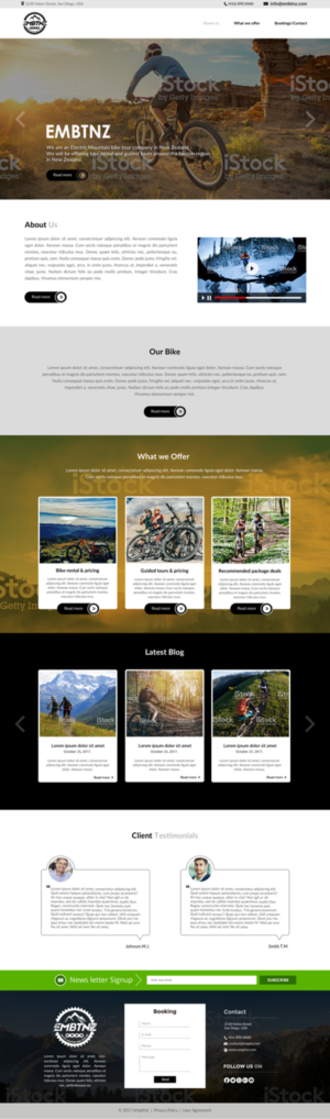 Web Design by chandrayaan.creative for Electric Mountain Bike Tours NZ | Design: #19320153