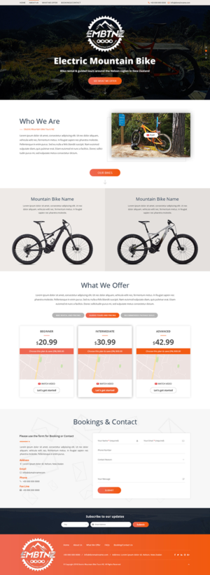 Web Design by pixozdotnet for Electric Mountain Bike Tours NZ | Design: #19300423