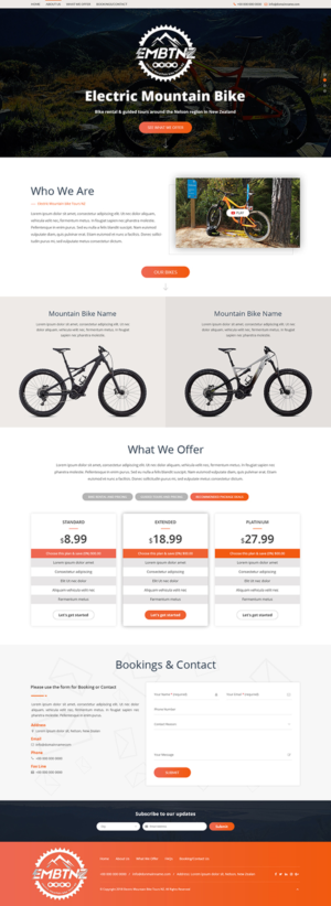 Web Design by pixozdotnet for Electric Mountain Bike Tours NZ | Design: #19300424