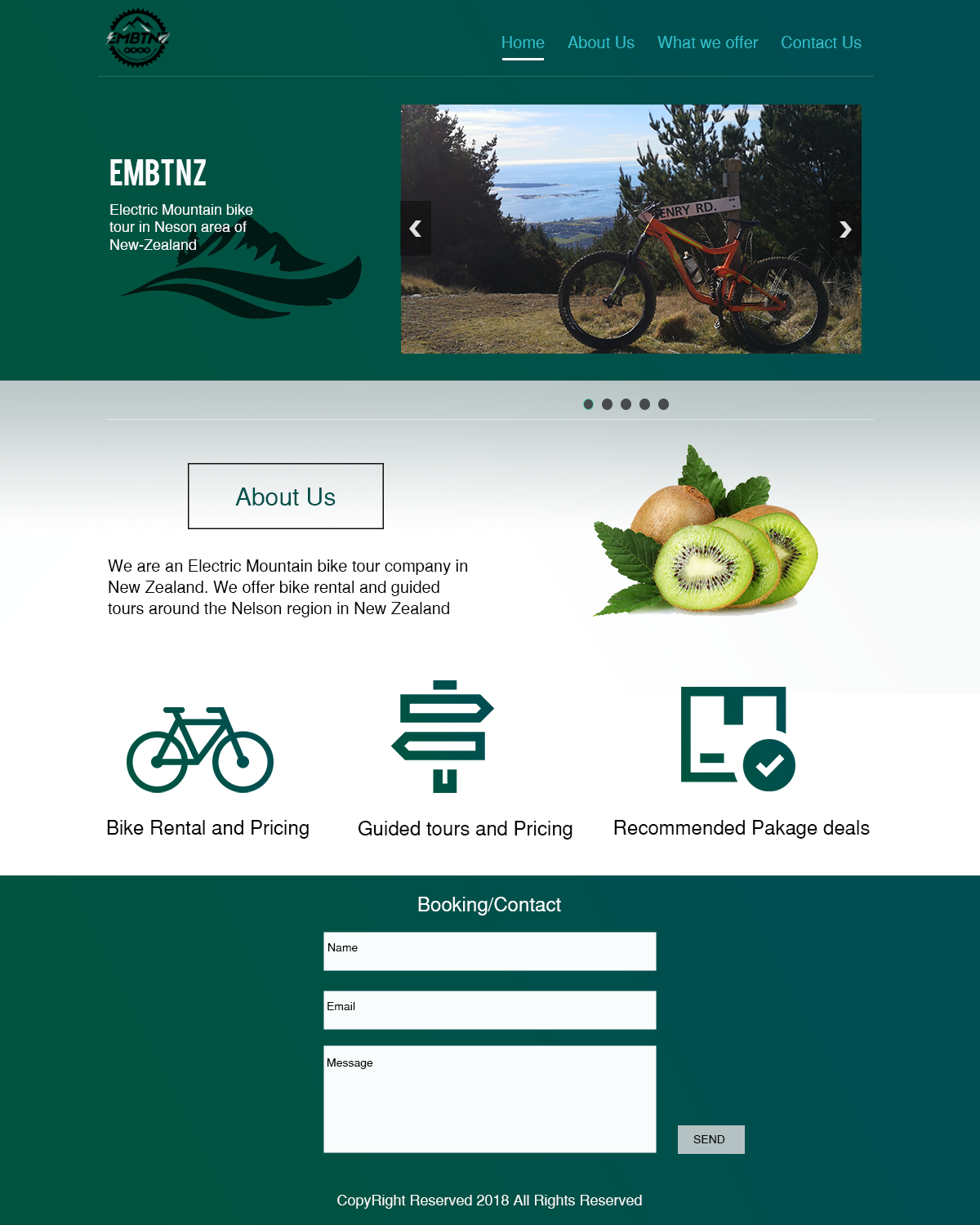 Web Design by veeBC for Electric Mountain Bike Tours NZ | Design #19338842