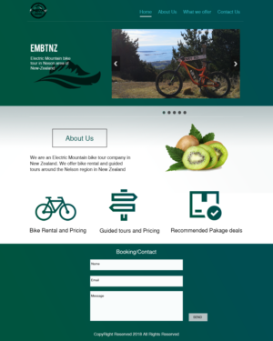 Web Design by veeBC for Electric Mountain Bike Tours NZ | Design #19338842