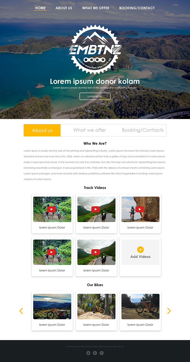 Diseño Web por UFMH para Electric Mountain Bike Tours NZ | Diseño #19324327