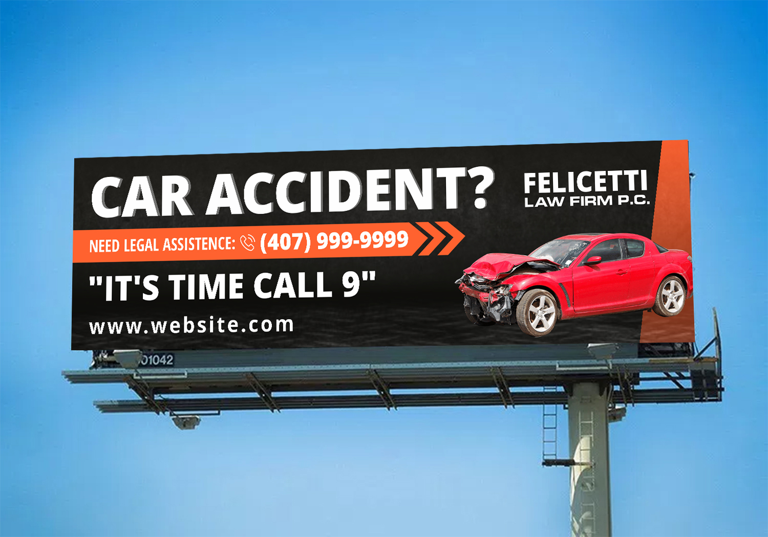 Bold, Serious, Law Firm Billboard Design for a Company by ESolz