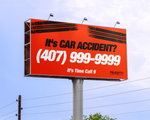 Accident Law Firm Billboard Bold Easy to See Car Accidents | Diseño de Cartelera por Valtti Design