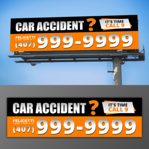 Accident Law Firm Billboard Bold Easy to See Car Accidents | Diseño de Cartelera por OwnDesign