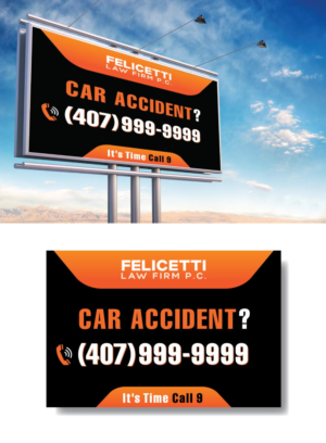 Accident Law Firm Billboard Bold Easy to See Car Accidents | Diseño de Cartelera por creativepix
