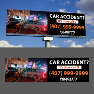 Accident Law Firm Billboard Bold Easy to See Car Accidents | Diseño de Cartelera por Schöpfer