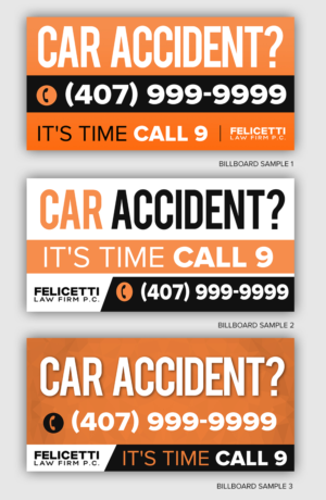 Accident Law Firm Billboard Bold Easy to See Car Accidents | Diseño de Cartelera por ARTOGRAPHY