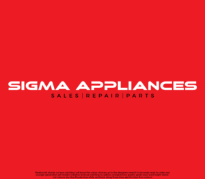 Sigma Appliances  (next line) Sales, Repairs & Parts  | Logo Design by GBDESIGN