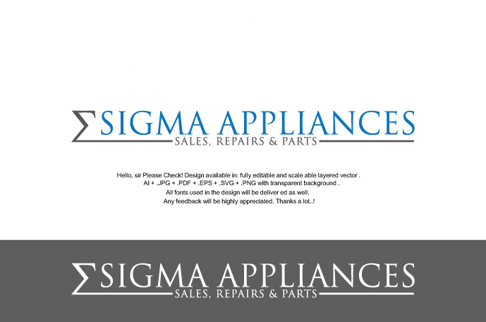 Logo Design by logo solution for Sigma Appliances | Design #19355159