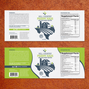 Hill Country Pharm Haus Label | Diseño de Empaque por Souvik Roy (Alex Pro)