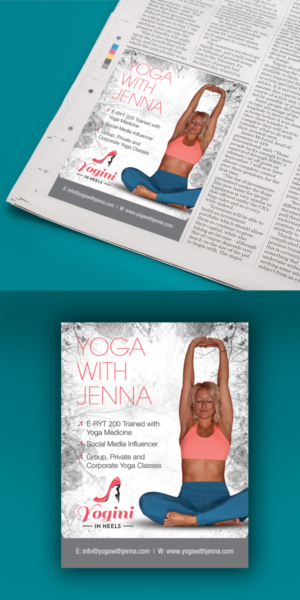 Diseño de Flyer por decorusads para Yoga With Jenna | Diseño: #19316101