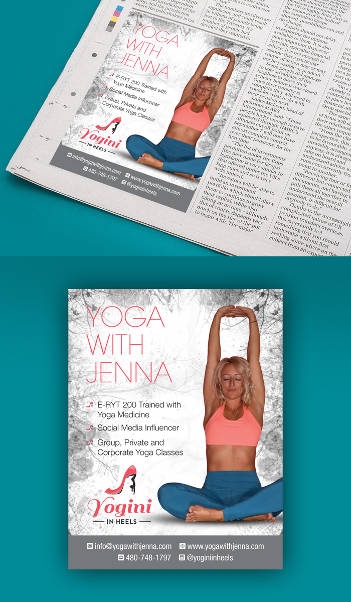 Flyer Design by decorusads for Yoga With Jenna | Design #19324524